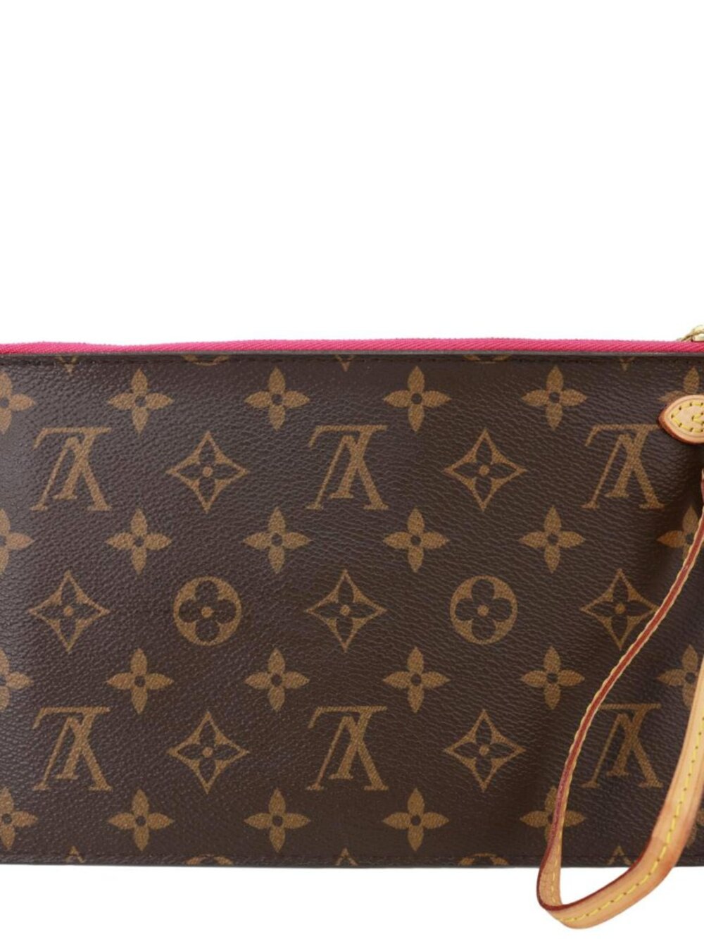 Louis Vuitton Monogram Canvas Wristlet Pouch Brown